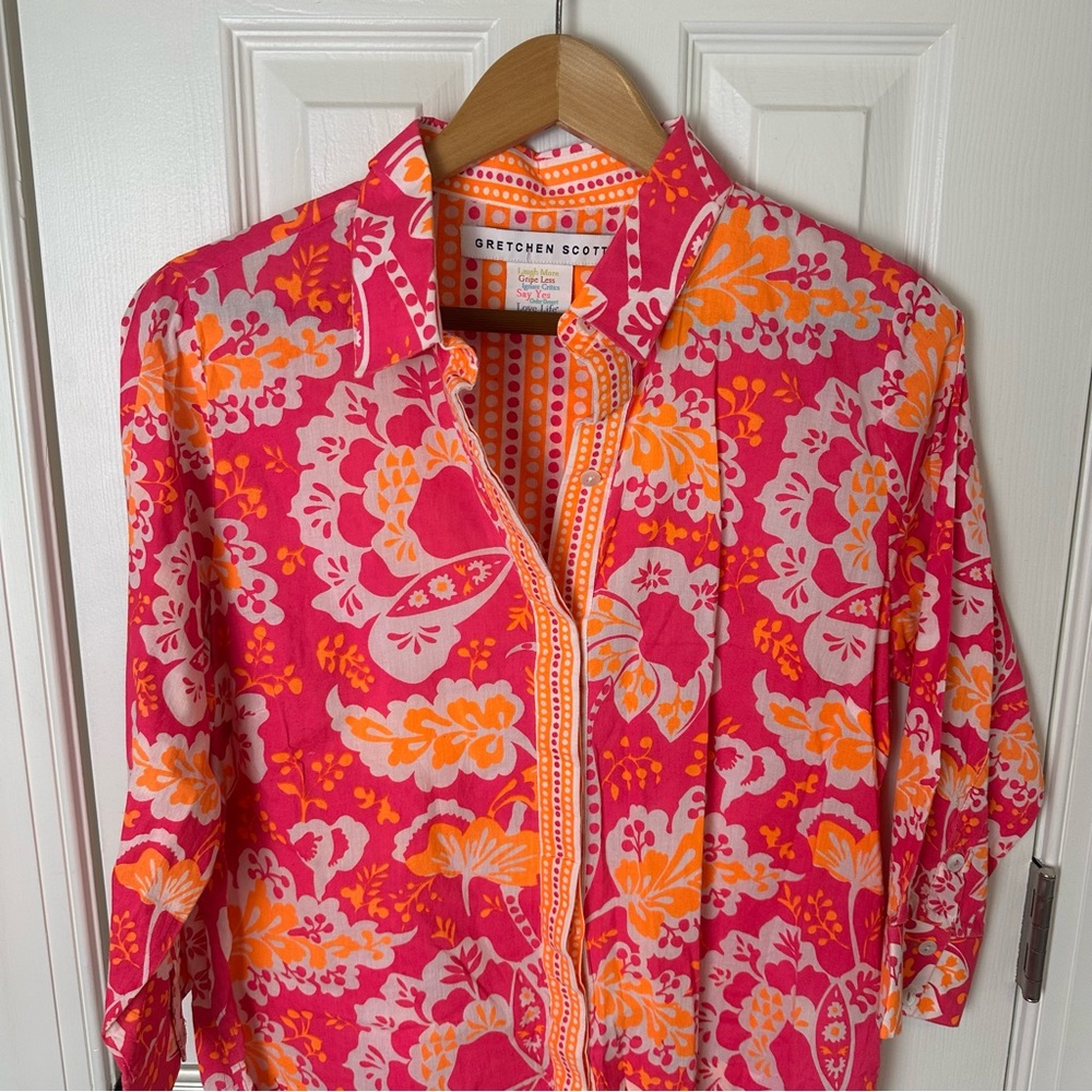 Gretchen Scott Floral Blouse Button Up - Picture 2 of 8